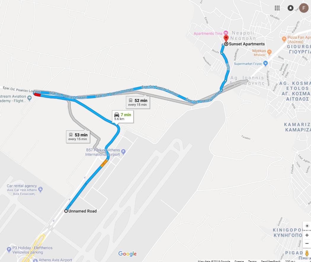 Sunset Apartments Free Shuttle From Athen'S Airport Spata  Exterior photo